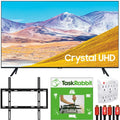 Samsung 65-inch  4K Ultra  Smart   (2020 Model) Crystal Processing 4K Bundle with TaskRabbit Installation Services + Deco Gear Wall Mount +  Cables + Surge Adapter