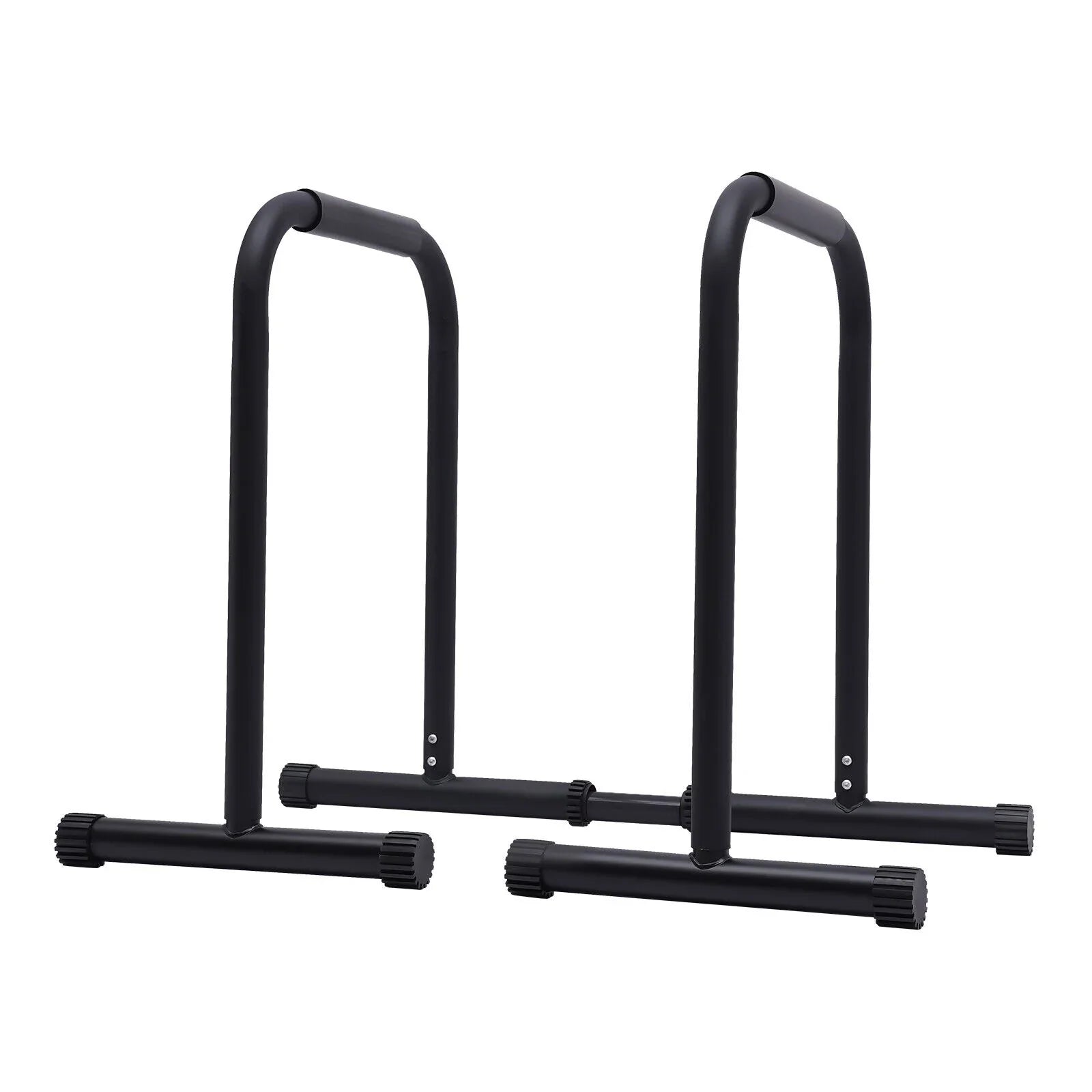 Flkoendmall Dip Stand Station Adjustable Height Upper Body Equipment for Home Gym Black
