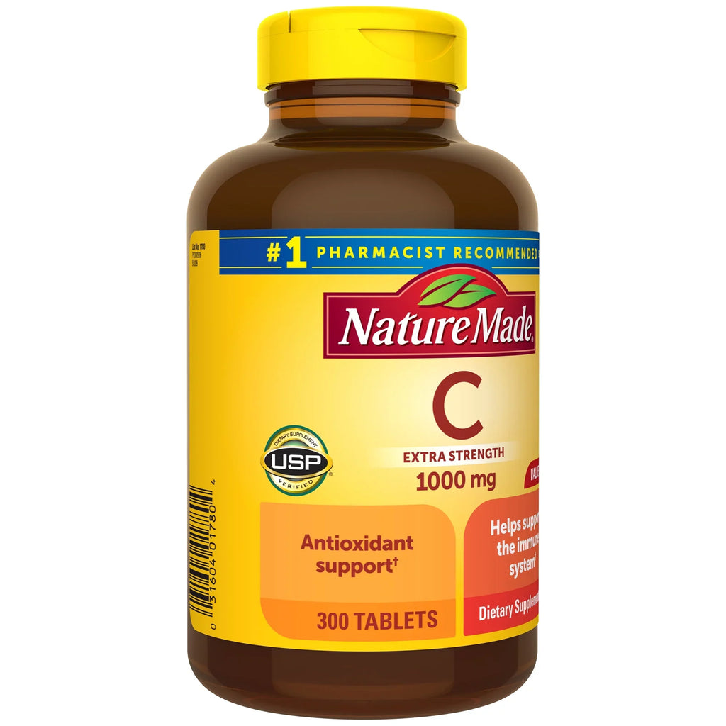 Nature Made Extra Strength Vitamin  1000 mg Tablets, Dietary Supplement, 300 Count
