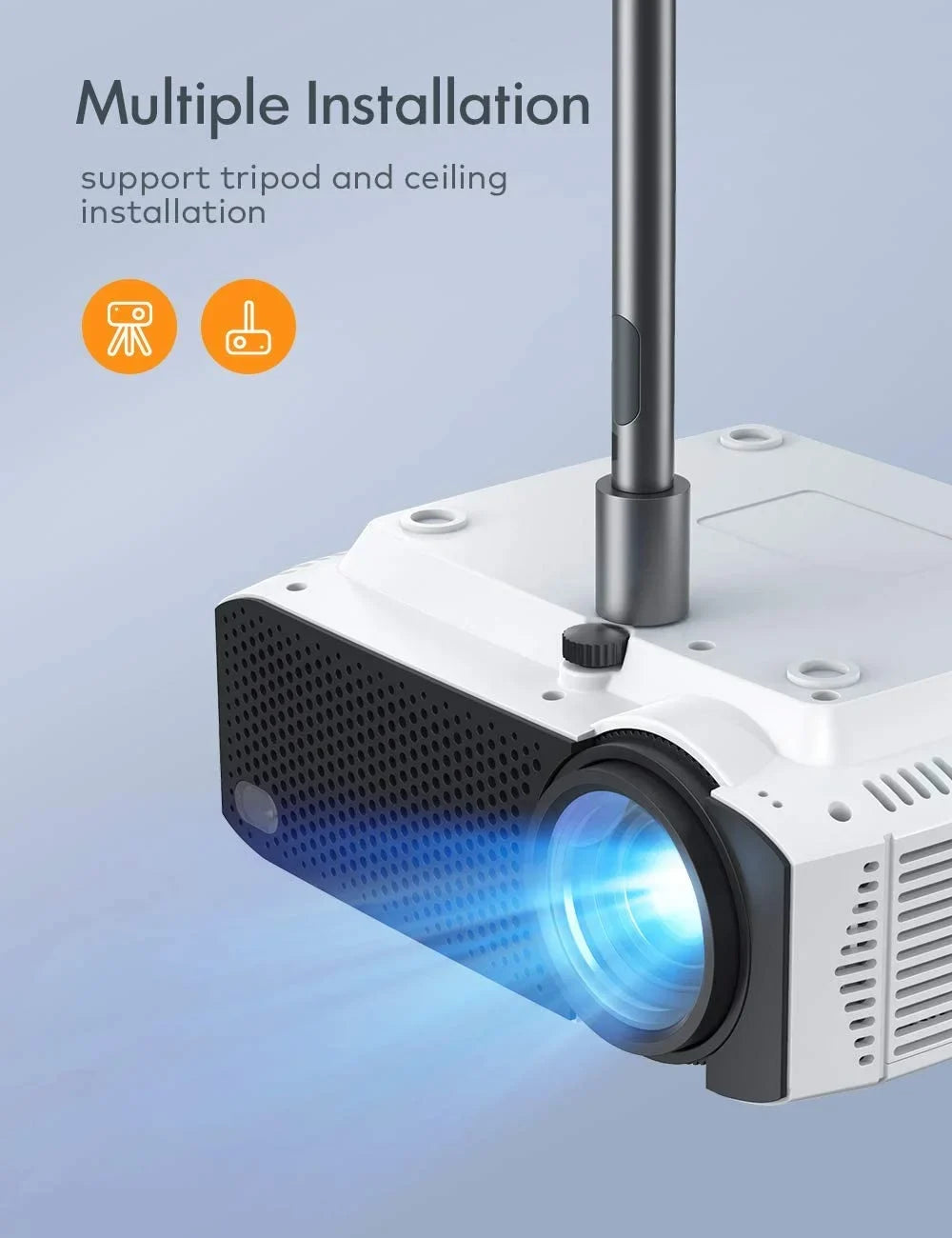 Apeman Mini Projector 1080P Supported,4500Lumens,180" Display,30,000Hrs .0, Compatible with Laptop/Smartphone