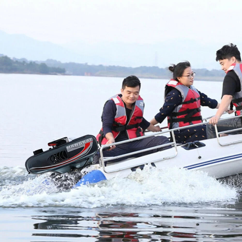 2-Stroke 3.5HP Outboard Motor Fishing Boat Petrol Engine  System 10 Km /