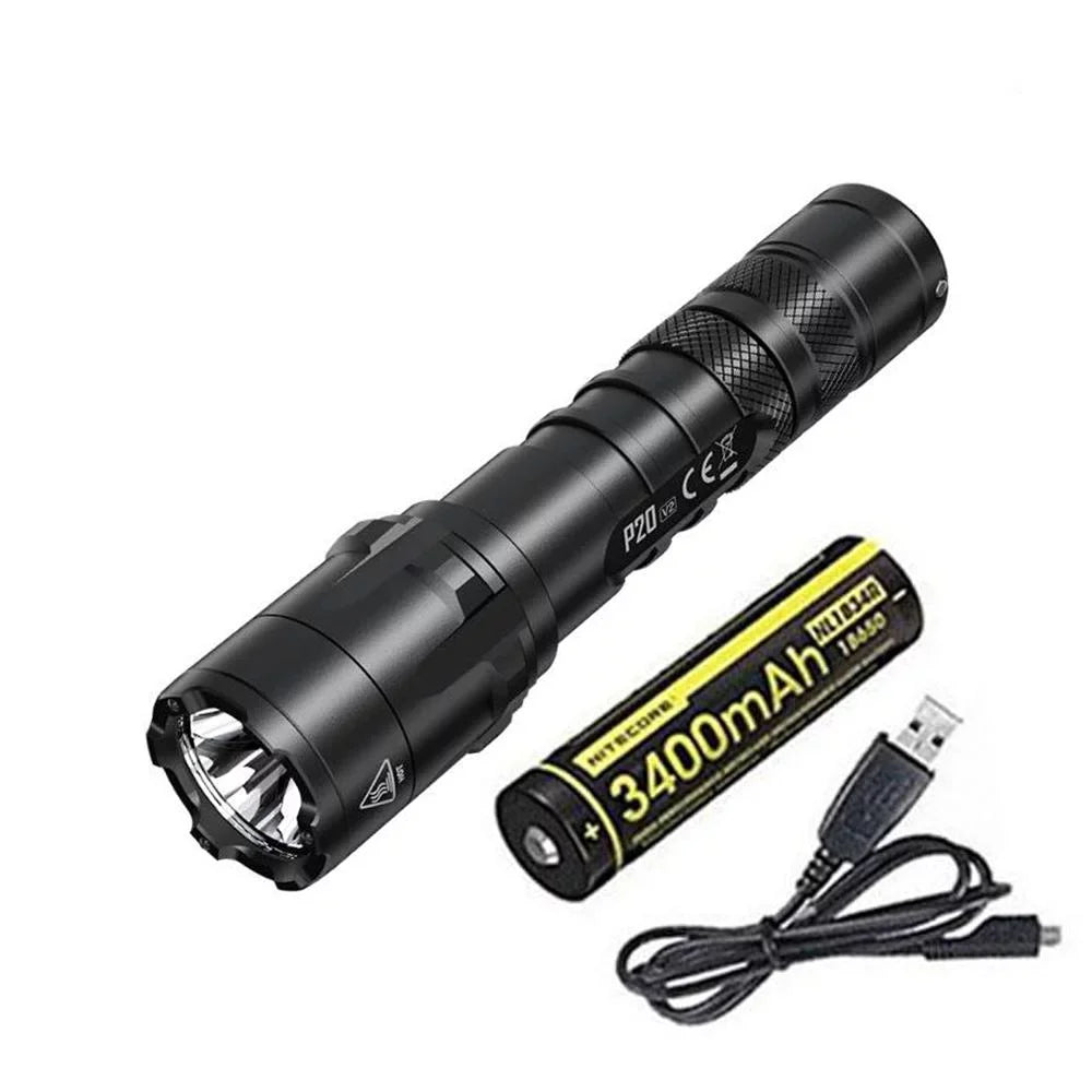 Combo: Nitecore   Tactical  Flashlight -  -  - 1100 Lumens w/ Battery +Free Eco-Sensa  Cord