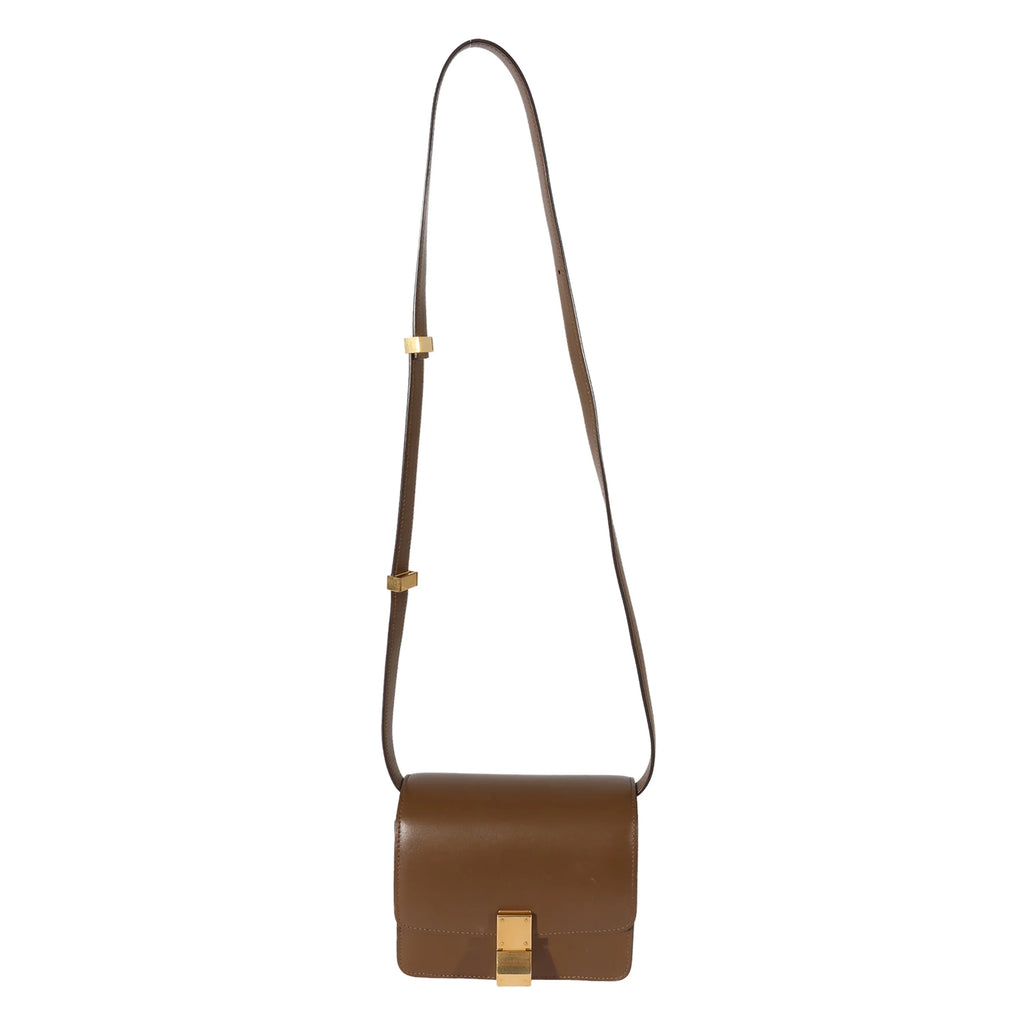 Celine Brown Smooth Leather Small Box Bag Pre-Owned