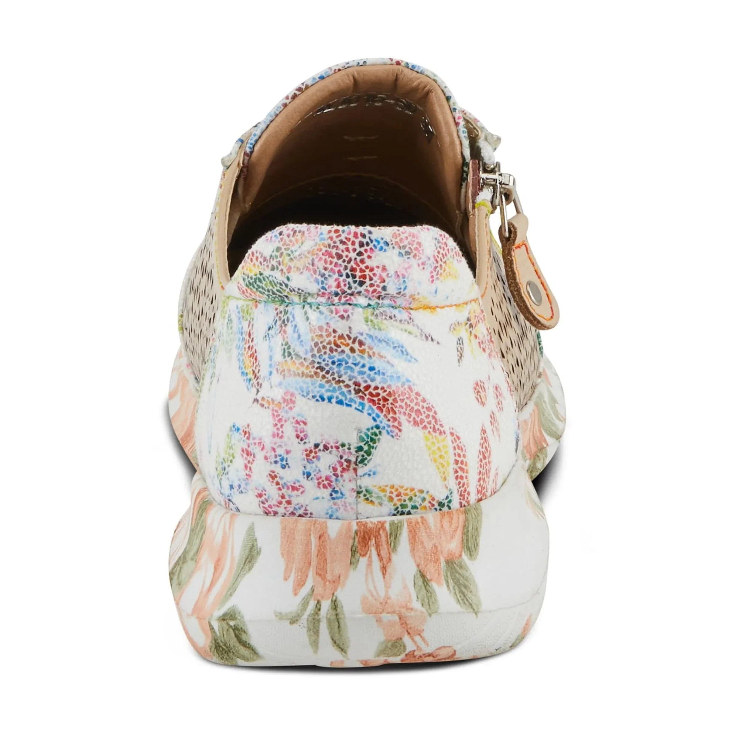'Artiste Women's Jazzie Lace-Up Fashion Sneaker with Flowers Beige Multi  38/7.5-8
