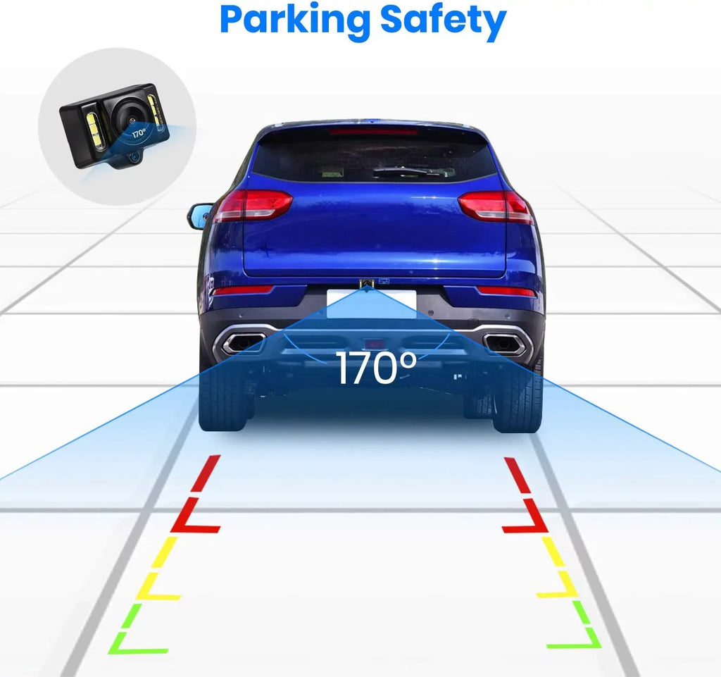 Auto-Vox Wireless Backup Camera Kit  Look Rear View Mirror Monitor for Trucks, No Wiring Installation ()