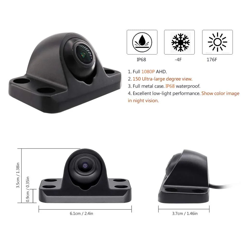 8- Mobile  Backup Camera System 10"  Screen Remote Monitor on  Phone  WiFi 4G 1080P  Vehicle Car   Video Recorder with Mini Large View Angle Car Cameras for Truck//Bus