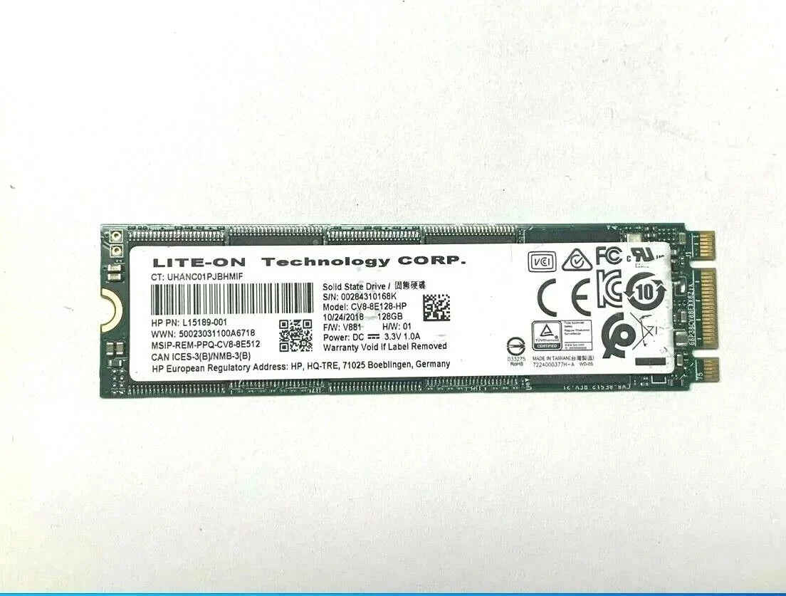 Restored -001  Solid State Drive 128GB    Pavilion  14- (Refurbished - Like New)