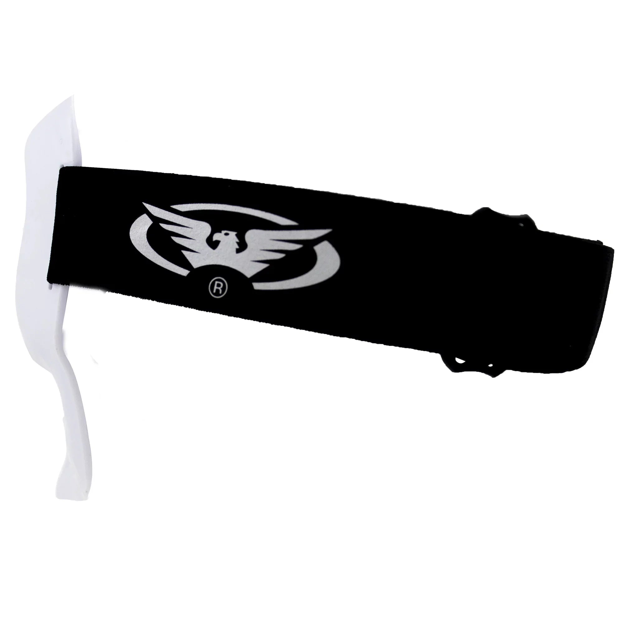 Global Vision Skull Mask Motorcycle Riding Goggles Full Face Coverage White Frame w/ Clear Red Coated Mirror  Lenses