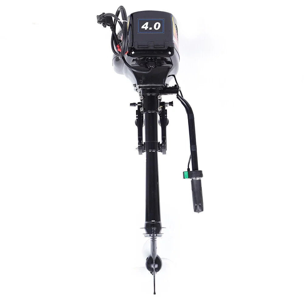 Miumaeov 1000W 4  Electric Outboard Motor Boat Engine Trolley Brushless Motor