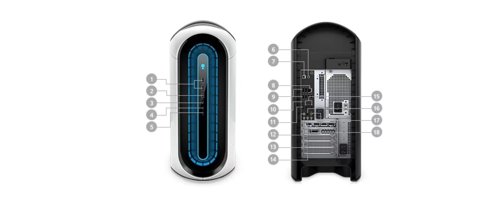 Restored Dell Alienware Aurora  Gaming Desktop (2021) Core i7 - 1TB  + 1TB  - 16GB  - 3060 Ti 8 Cores @ 4.9 GHz - 11th Gen  - 8GB  (Refurbished)