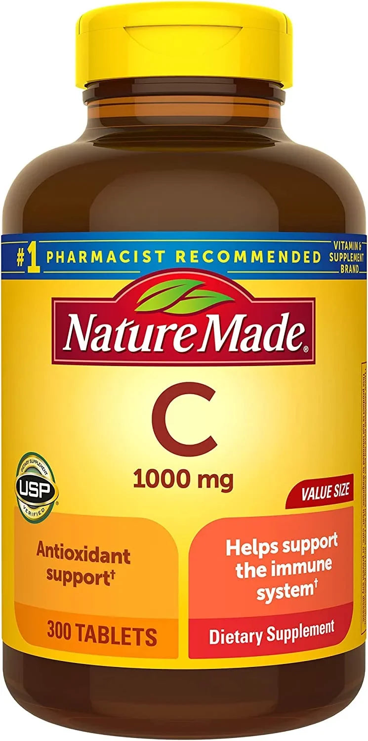 Nature Made Vitamin  1000 mg, Dietary Supplement for Immune Support, 300 Tablets, 300 Day Supply