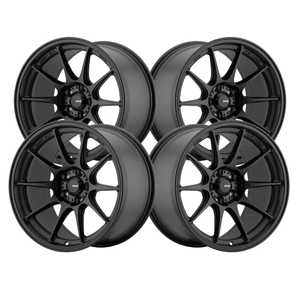 Konig 57B Dekagram 16x8 4x108 +40et Semi-Matte Black Wheel
