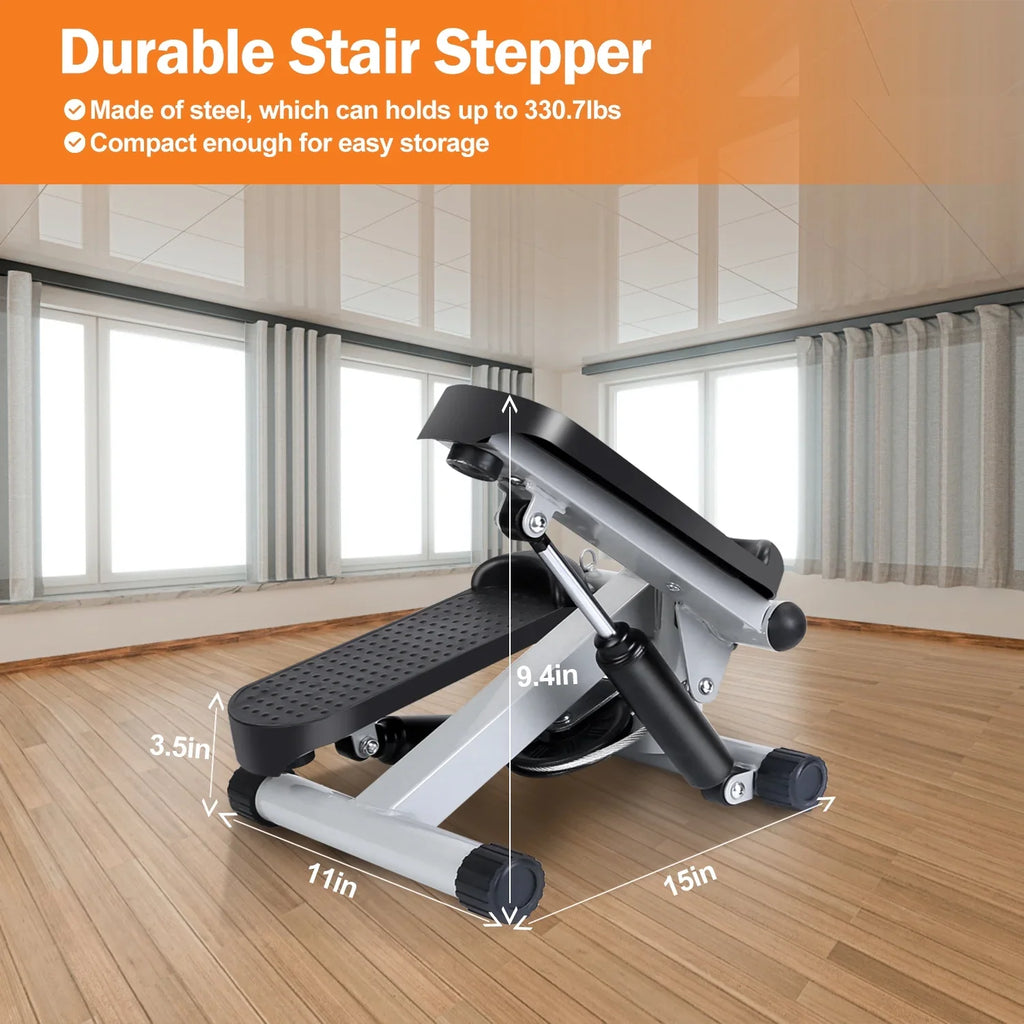 iMounTEK Mini Fitness Stepper with  Monitor, Stepper for Exercise Gray Stepper Max 330.7LBS