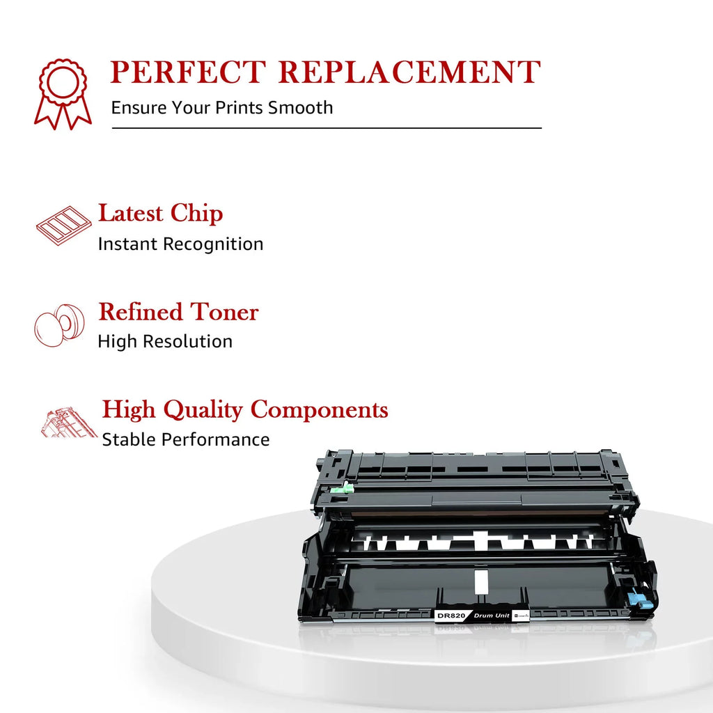 [4x Toner + 2x Drum]Compatible Toner&Drum Cartridge Replacement -850 -820 | Use with - - - - - - Printers, black, Sold by Toner Kingdom