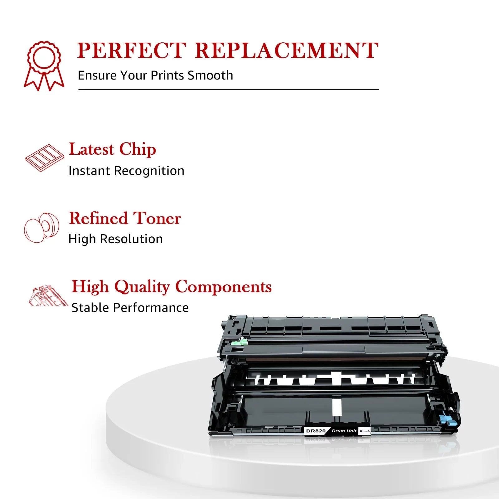 [4x Toner + 2x Drum]Compatible Toner&Drum Cartridge Replacement -850 -820 | Use with - - - - - - Printers, black, Sold by Toner Kingdom