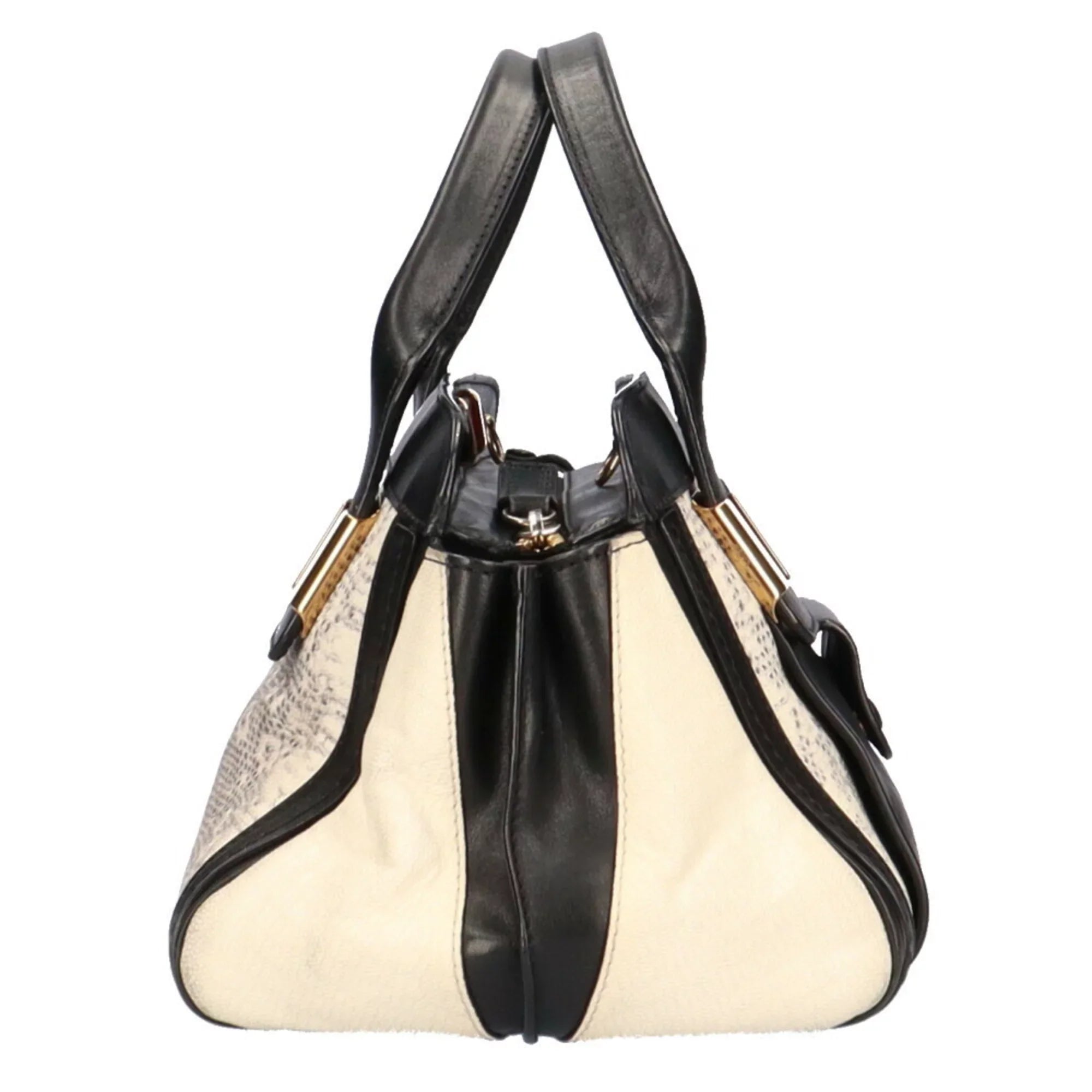Pre-Owned Chloé Chloe Little Alice Shoulder Bag Leather Beige Women's (Good)
