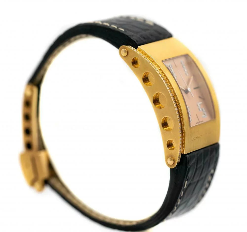 Jorg Hysek Kilada -0026 18k Rose Gold Diamond Bezel Quartz Men's Watch
