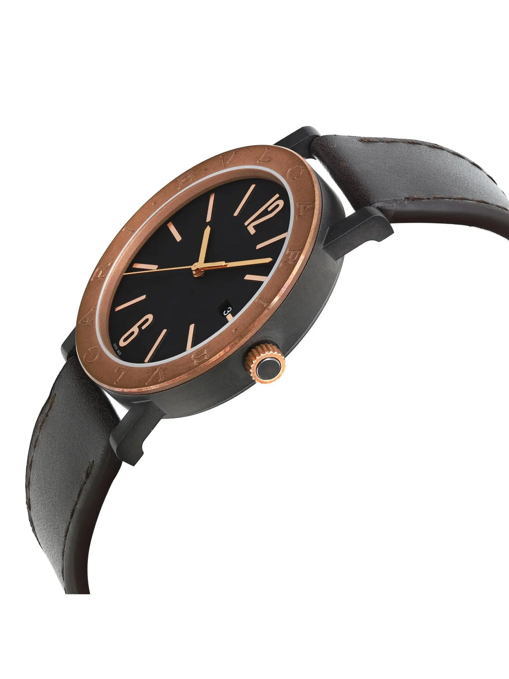 New Bvlgari Solotempo 41mm Steel Bronze Black Dial Automatic Men Watch 102931