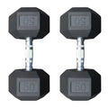 Deltech Fitness 50 lb Rubber Dumbbell Pair (-050)