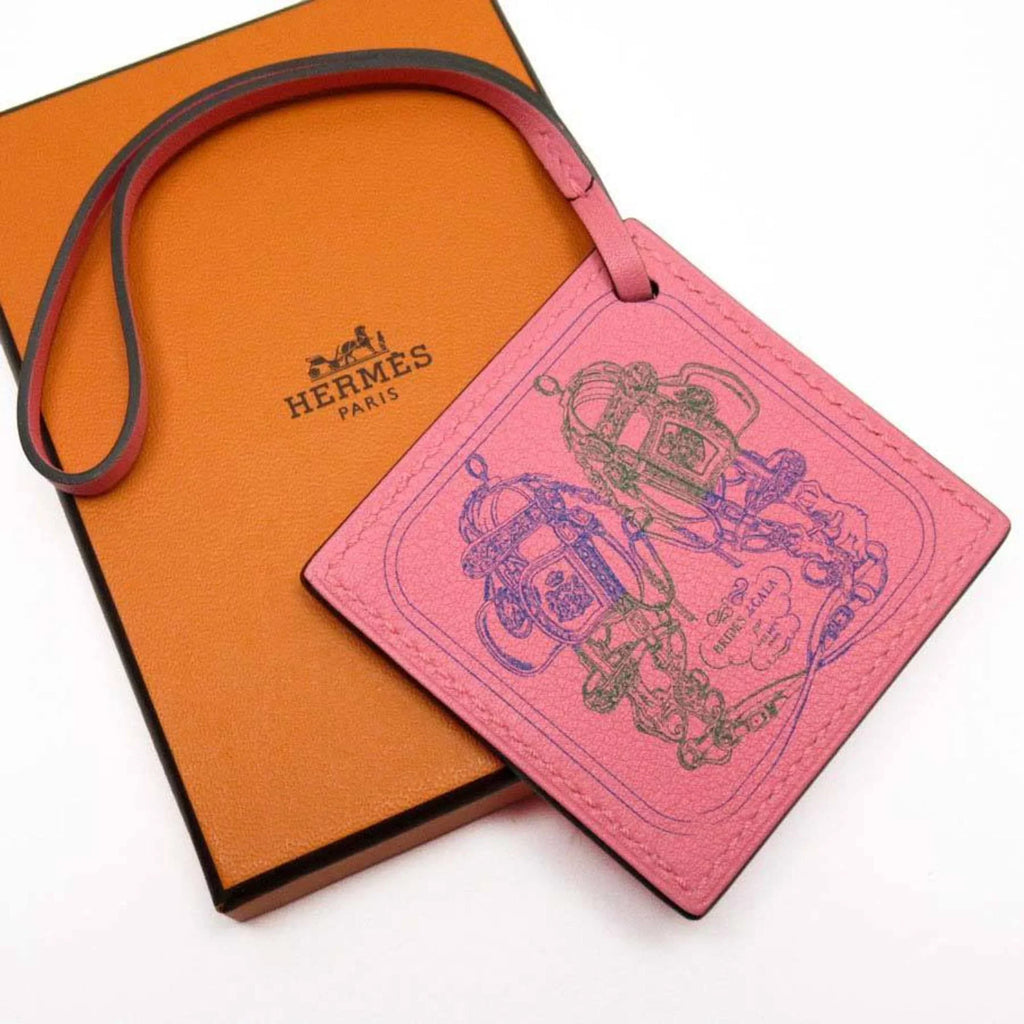 Pre-Owned Hermes  Charm Carenano Roseete Vaud Swift (Like New)