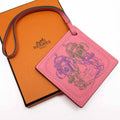 Pre-Owned Hermes  Charm Carenano Roseete Vaud Swift (Like New)