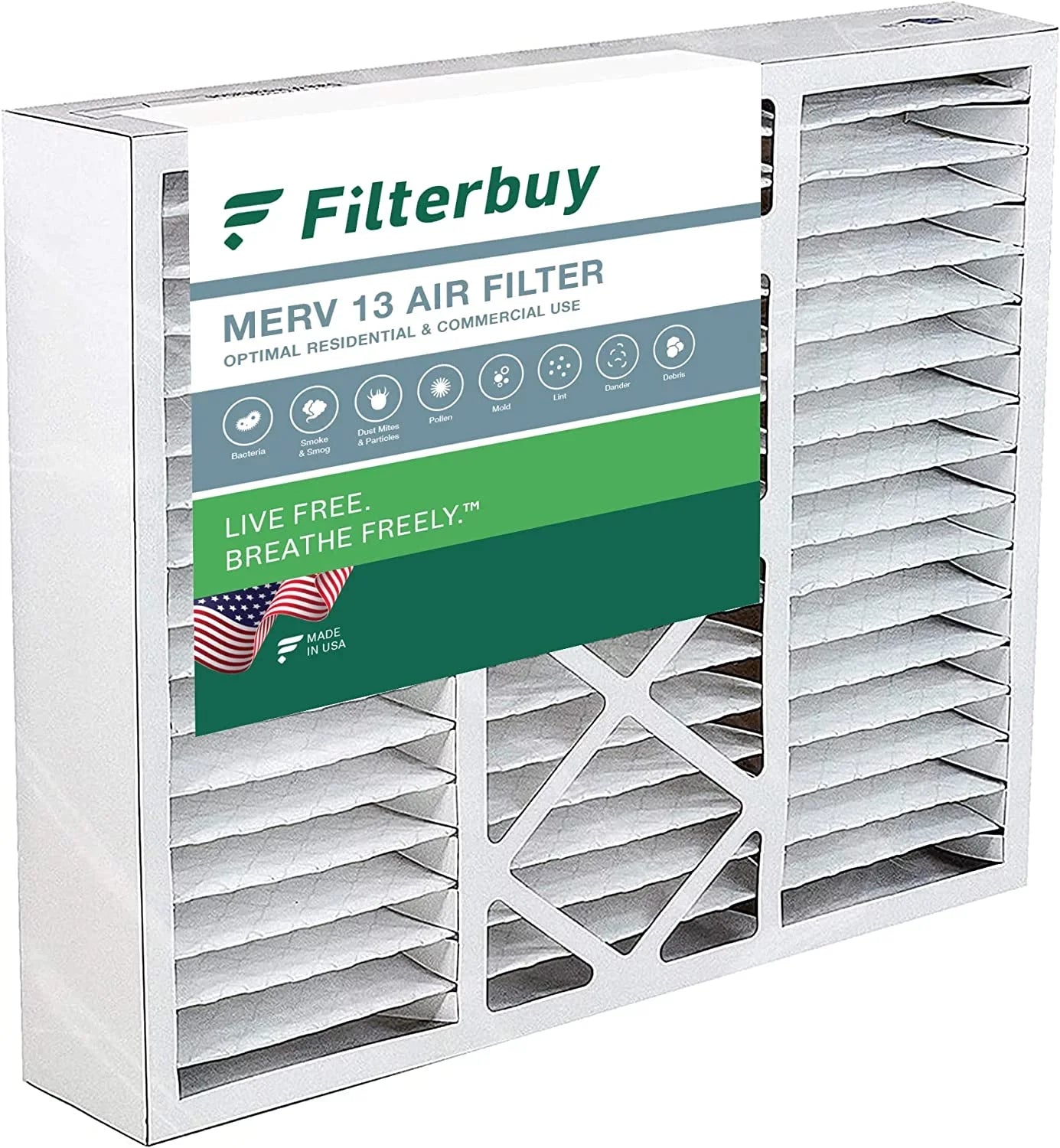 Filterbuy 20x20x5  13 Pleated   Furnace Air Filters for Honeywell  and Lennox  (1-Pack)