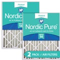 Nordic Pure 12x24x4 (3 5/8) Pleated  14 Air Filters 2 Pack