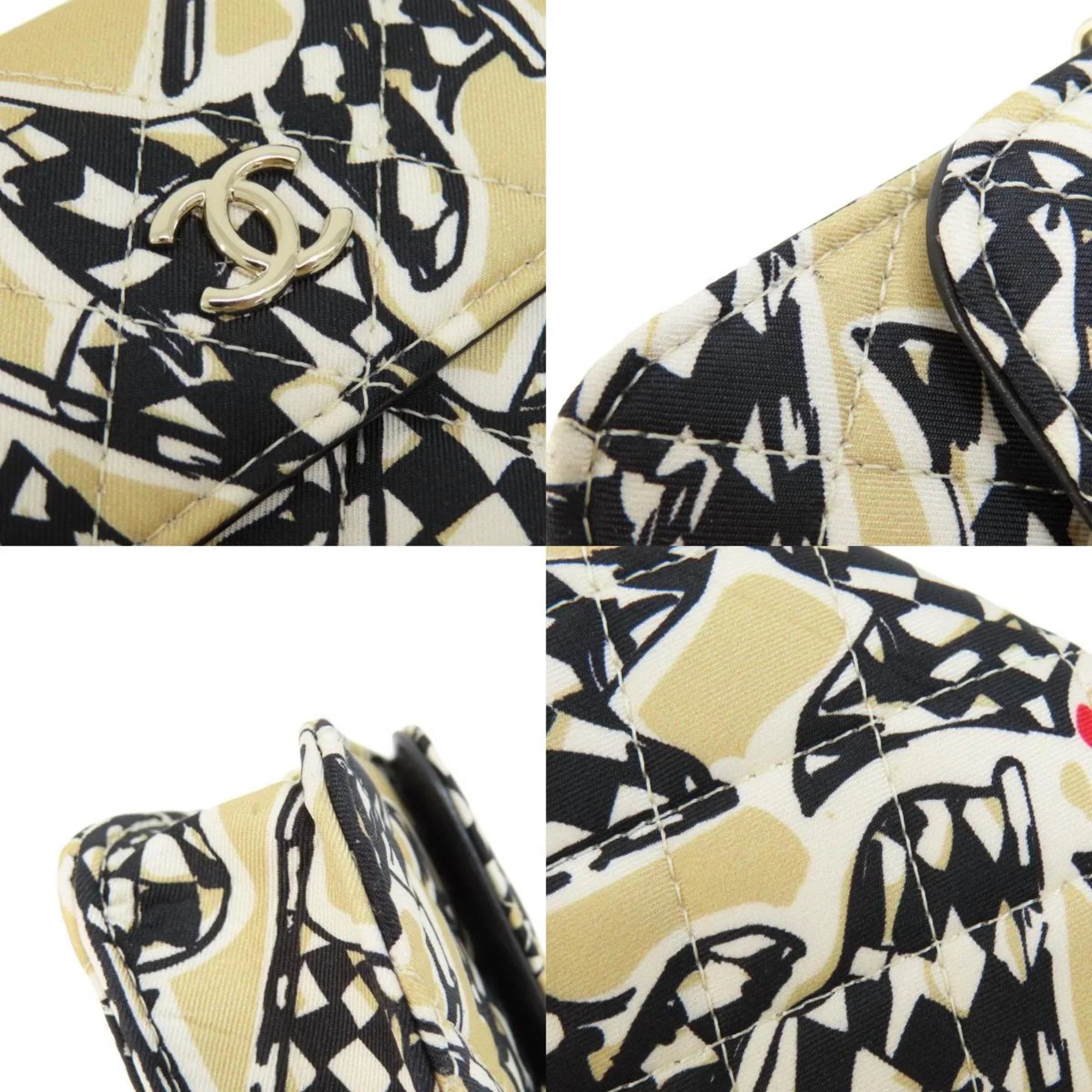 Pre-Owned Chanel Chain Shoulder Coco Mark Bag Cotton Women's  (Good)