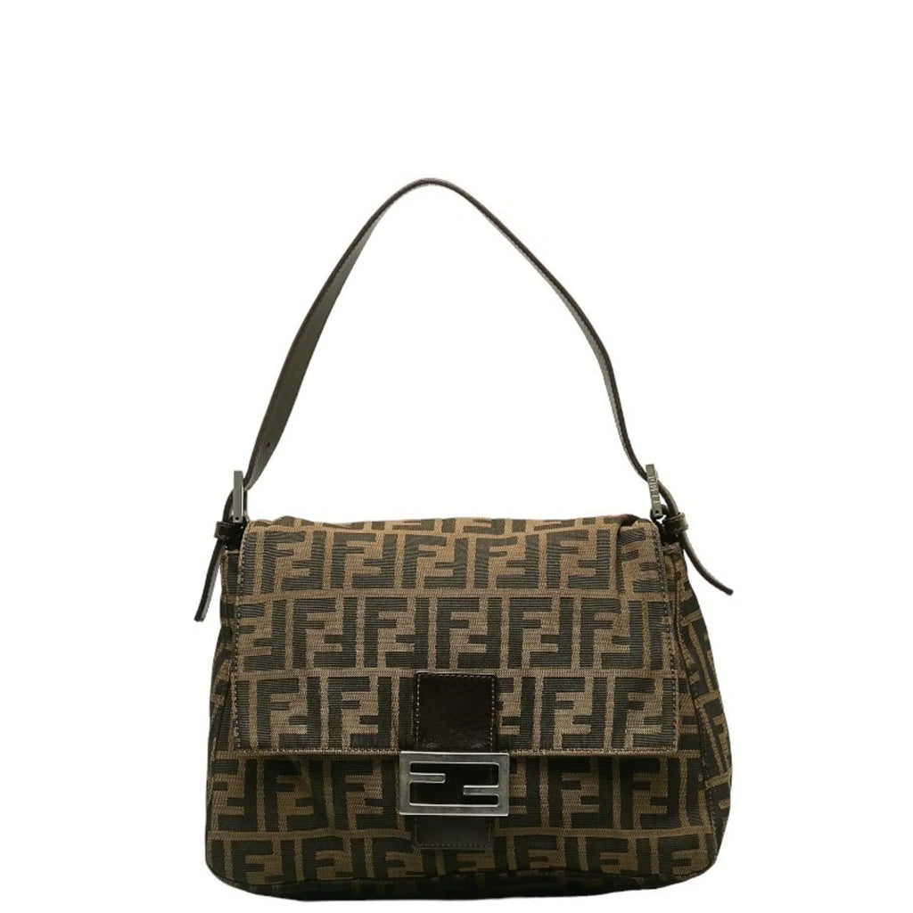 Pre-Owned   Mamma Bucket Bag Brown Canvas Leather Women's (Good)