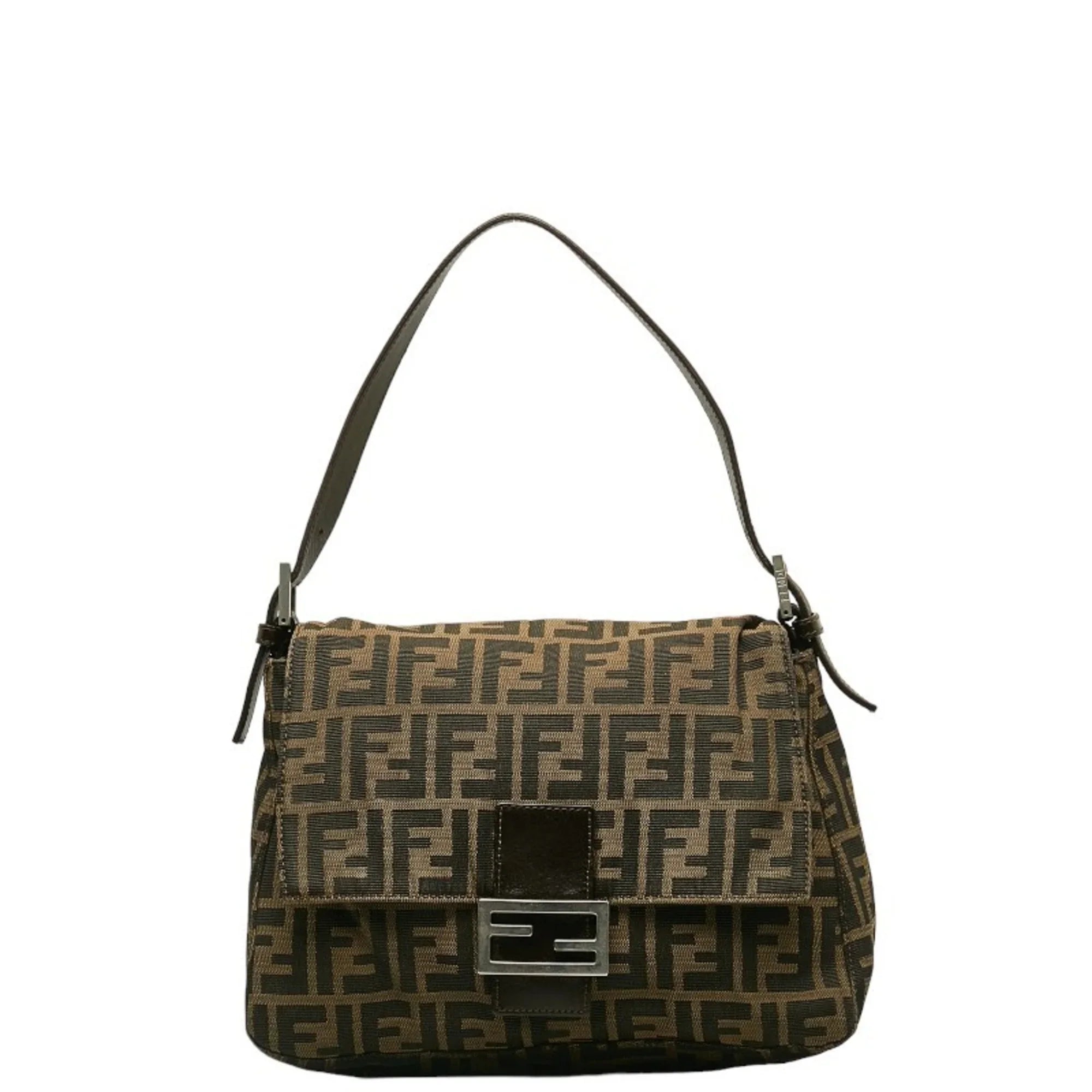 Pre-Owned   Mamma Bucket Bag Brown Canvas Leather Women's (Good)