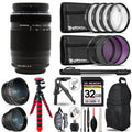 Olympus .Zuiko Digital  75-300mm f/4.8-6.7  Lens- 3 Lens Kit + Tripod + Backpack - 32GB Accessory Bundle