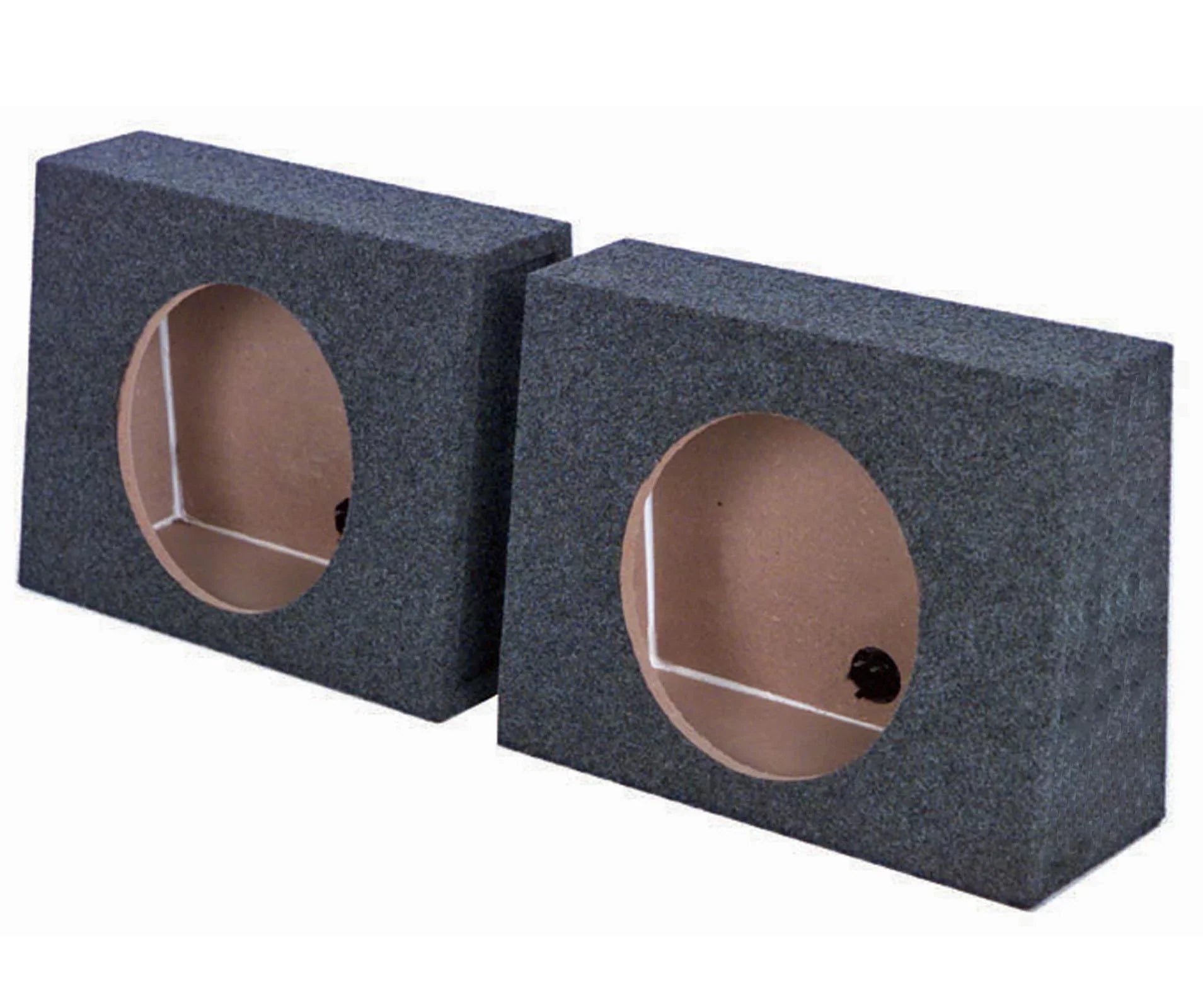 QPower  Single 10" Sealed Car Audio Subwoofer Sub Box Enclosures (2 Pack)