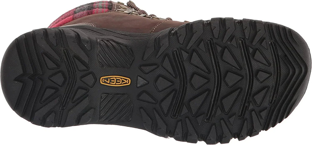 Greta Insulated Waterproof Boots for Ladies - Dark Brown/Red Plaid - 7.5M