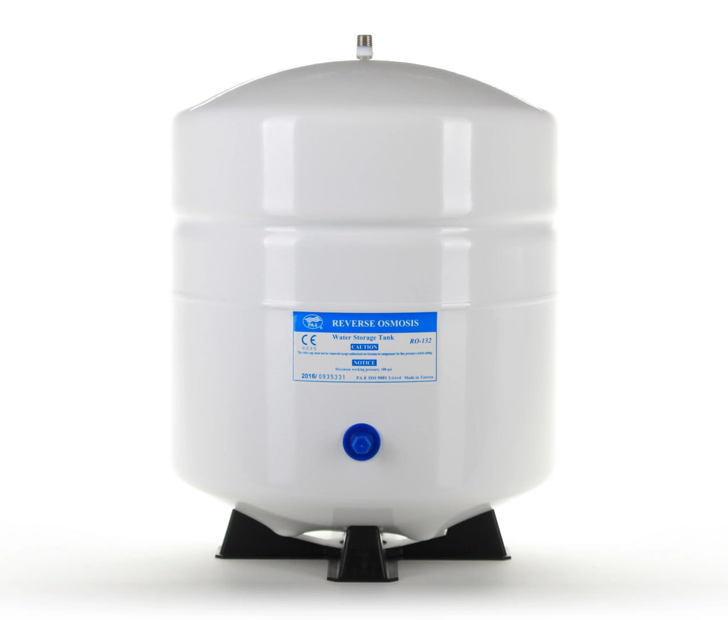 Hydronix -132- Stainless Steel 4.5 Gallon Reverse Osmosis Storage Water Tank - White, 1/4" Port