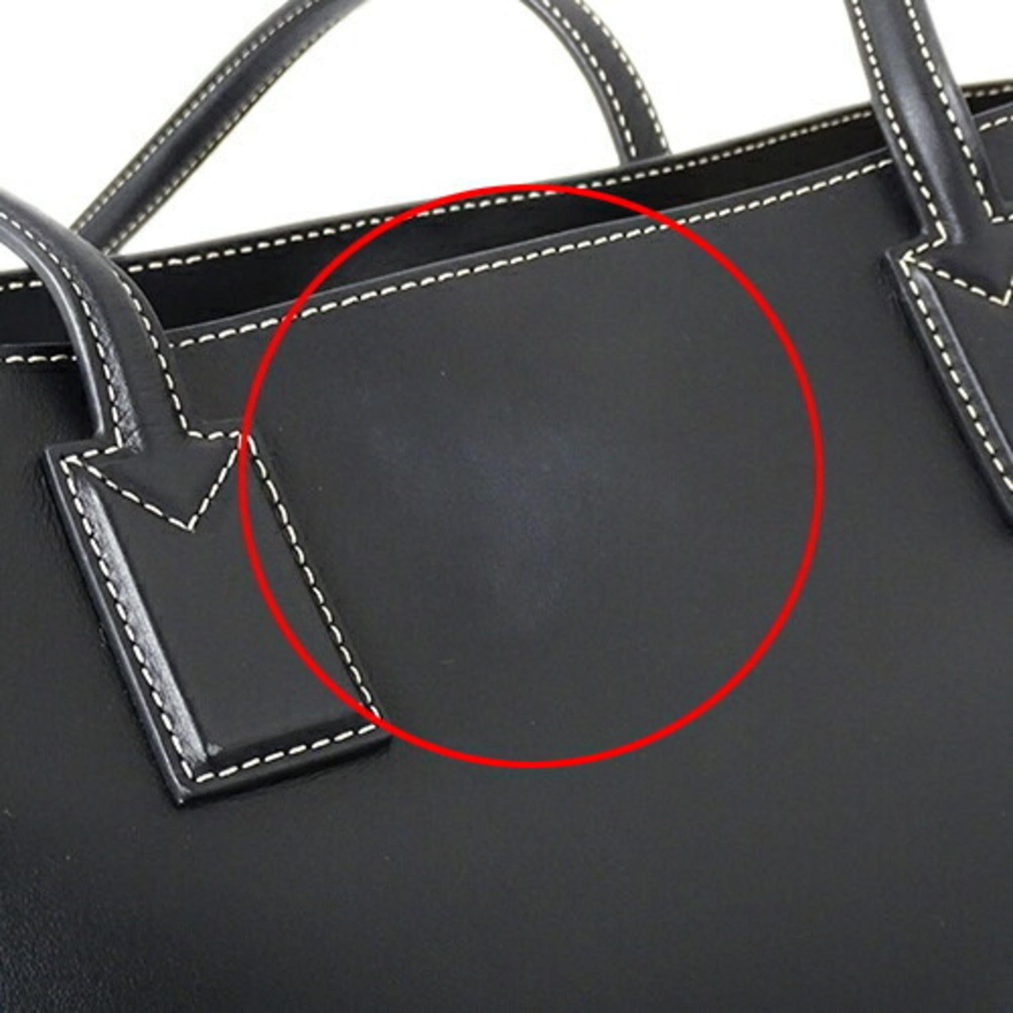 Pre-Owned Burberry  bag ladies tote shoulder leather black 8052726 (Good)