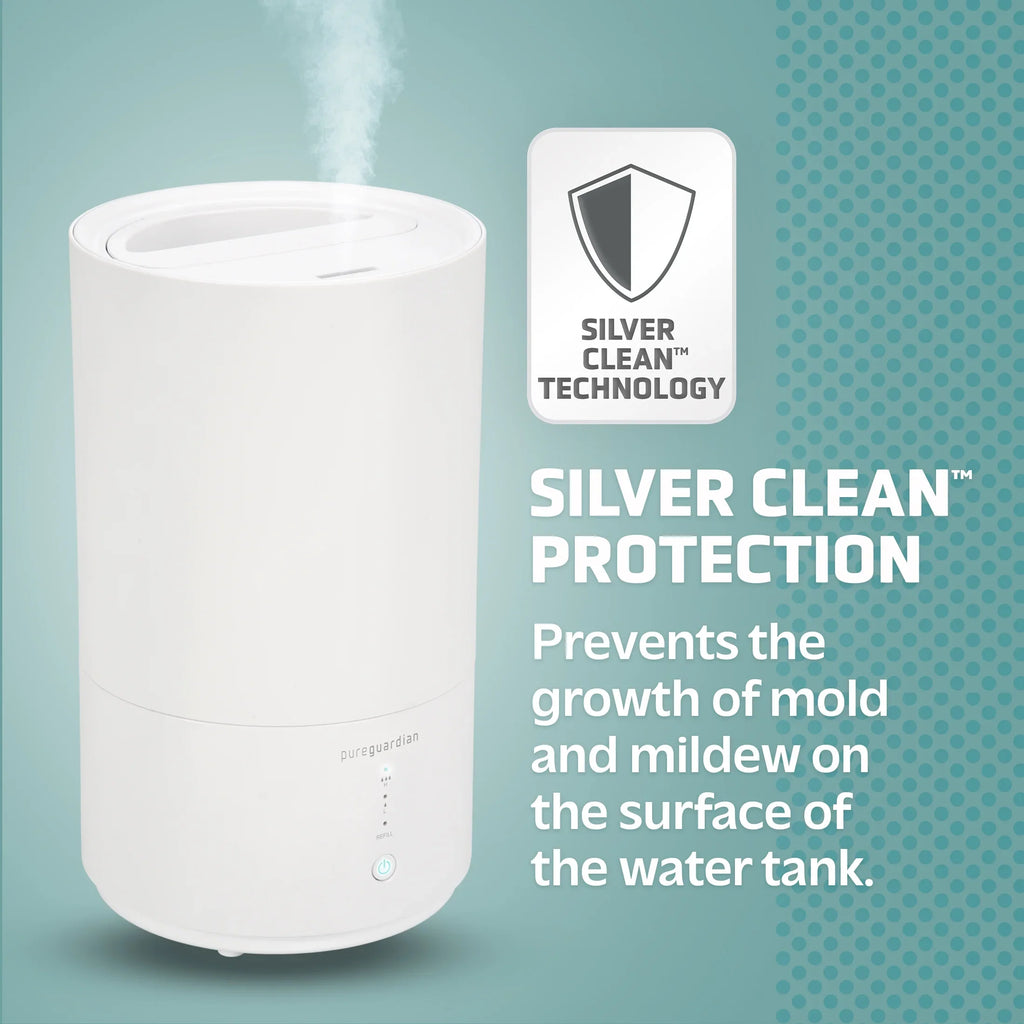 Pure Guardian 30-Hour 0.80 Gal. Cool Mist Ultrasonic Humidifier with Aroma Tray, 330 Sq. ft.
