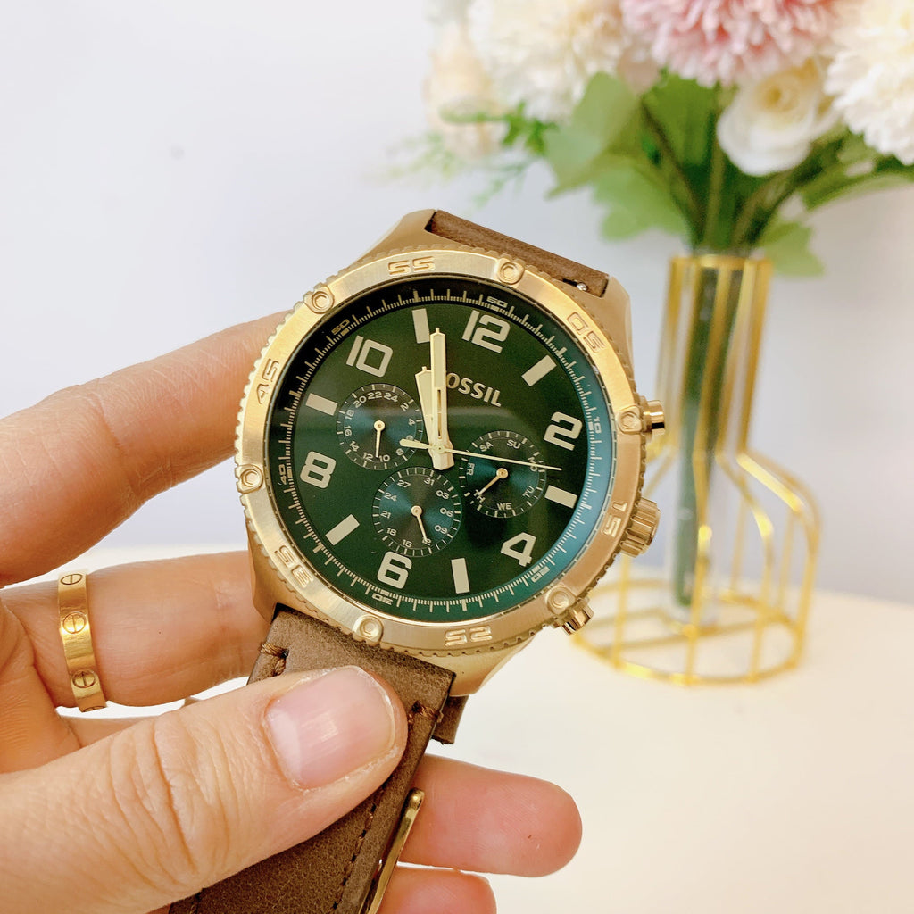 Fossil  Brox Multifunction Medium Brown Leather Watch