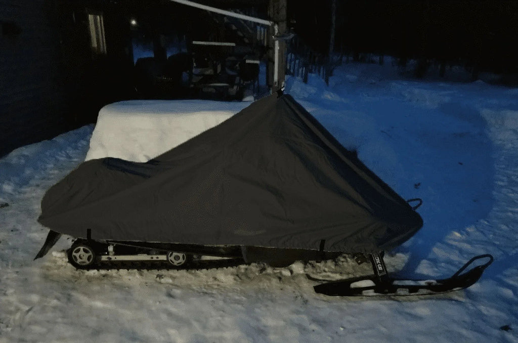 200 Denier Storage Snowmobile Cover Compatible for the 2010-2010 Ski Doo Bombardier Model   600 Snowmachine Sled. All Black.