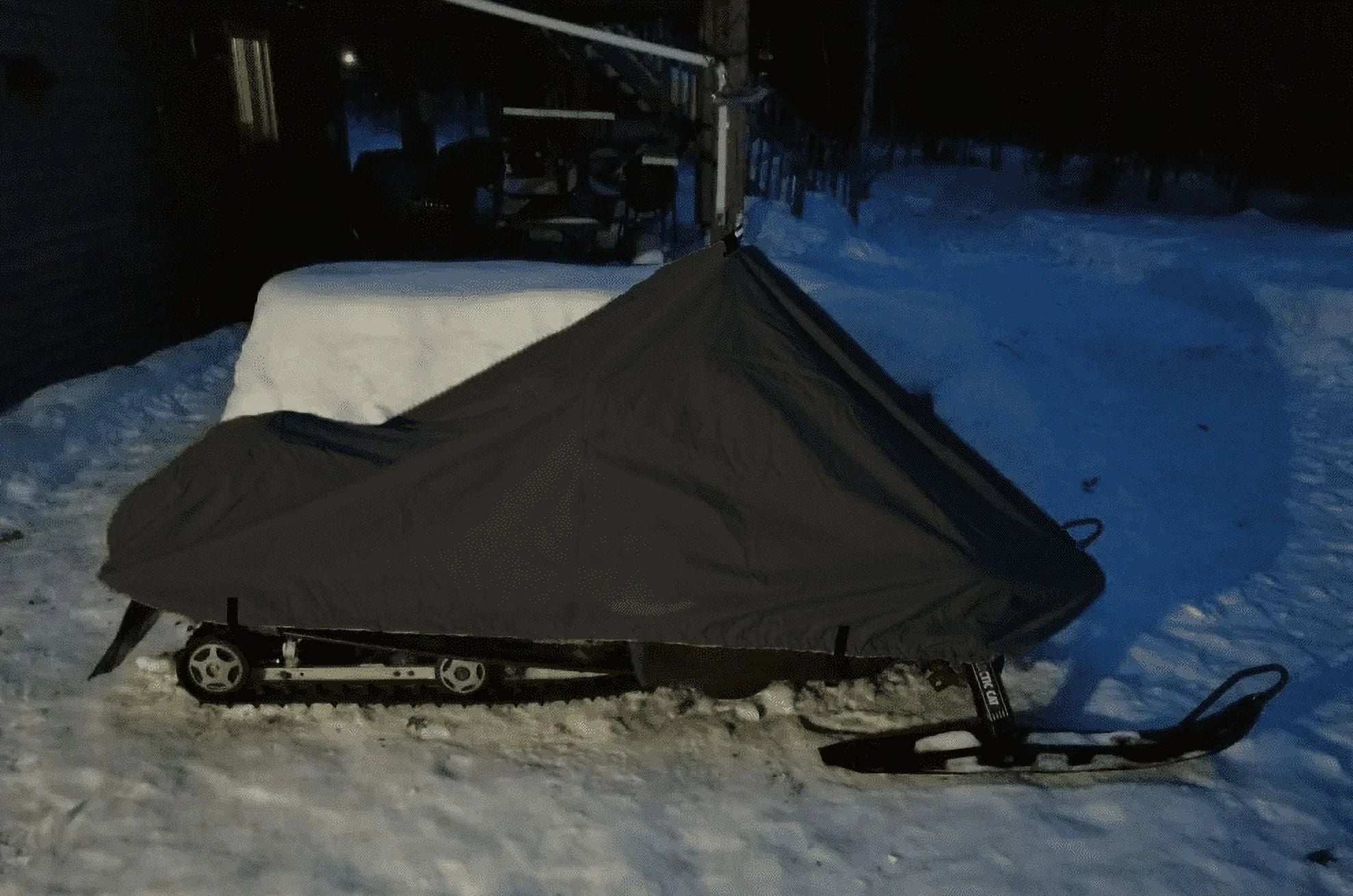 200 Denier Storage Snowmobile Cover Compatible for the 2010-2010 Ski Doo Bombardier Model   600 Snowmachine Sled. All Black.