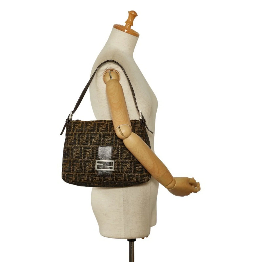 Pre-Owned   Mamma Bucket Bag Brown Canvas Leather Women's (Good)