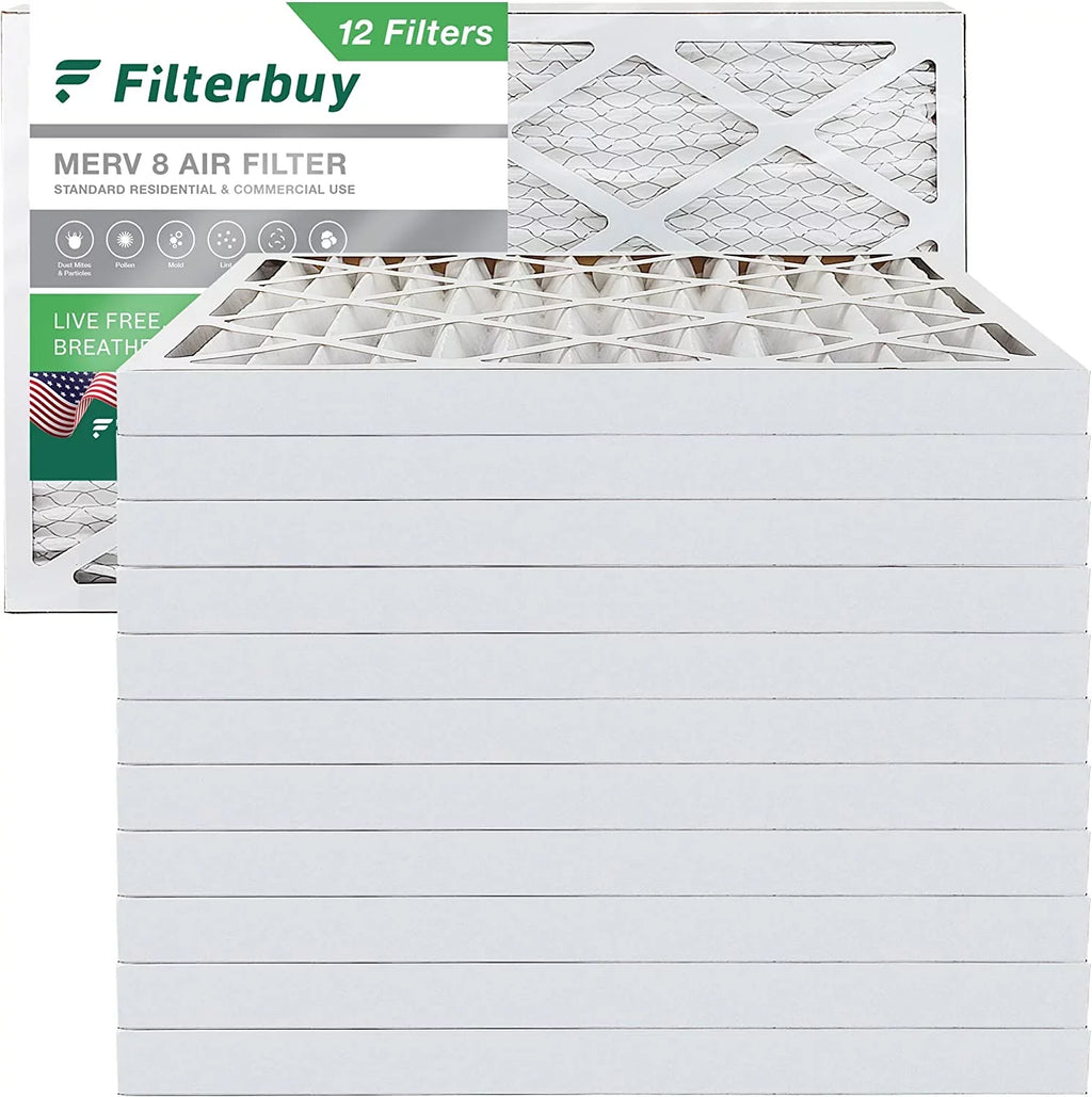 Filterbuy 8x20x2  8 Pleated   Furnace Air Filters (12-Pack)