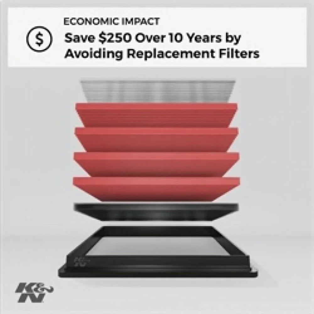 & Engine Air Filter: High Performance, Premium, Washable, Replacement Filter: 1986-2018 /// (Outlander, , Tacoma, Soarer, 4 Runner, Hilux, Previa, Tarago), 33-2050-1