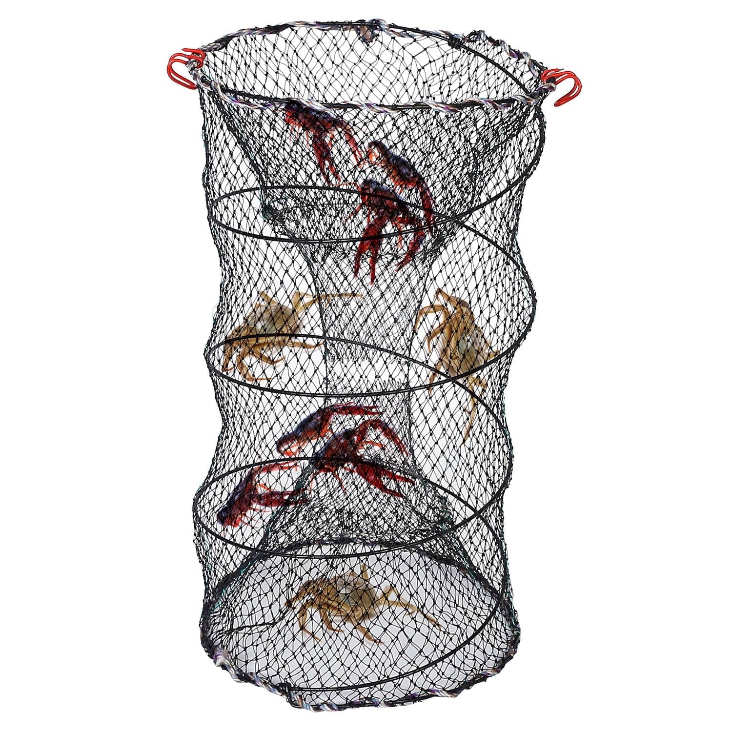 iMounTEK Crab Trap Net Bait Fishing Pot Cage for Shrimp Prawn Crayfish Lobster, 2 Packs, 22x11.8x11.8in