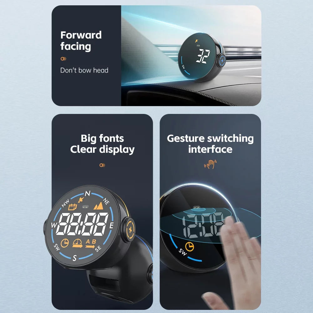 ammoon Car  Speedometer  Head Display, Digital Speed Altitude Meter Easy Setup & Clear Display