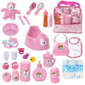 The New York Doll Collection Diaper and Feeding Bag Doll Accessories, 28 Pieces