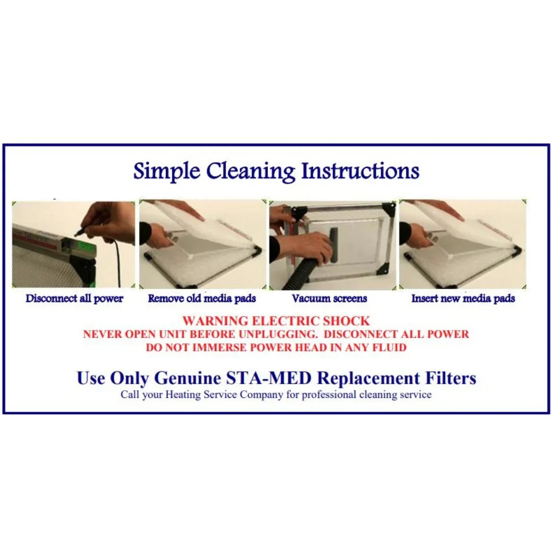 AmClean Comfort 16x25  10 Replacement Media Filter Pad Refills Year Supply (4 Pack)