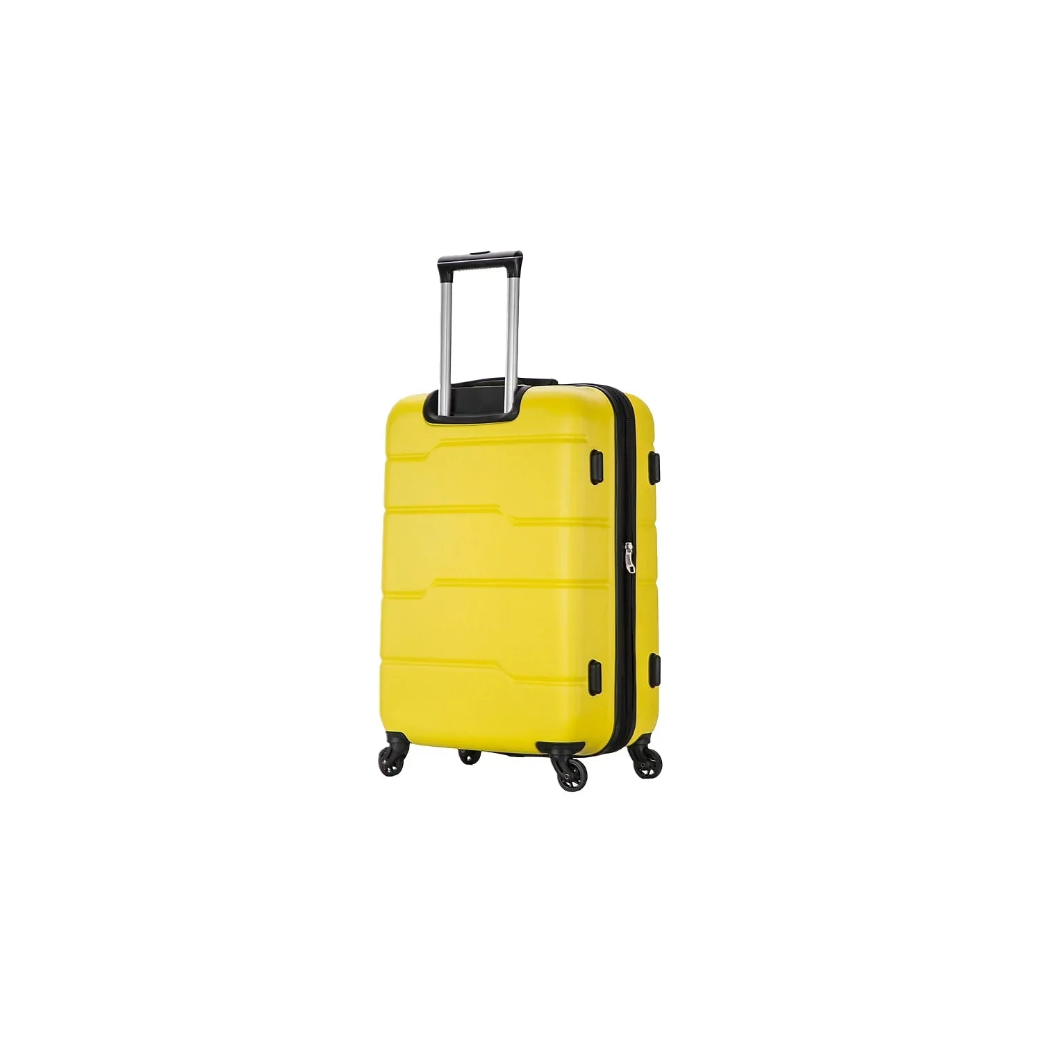 Plastic 4-Wheel Spinner Luggage Yellow (-)