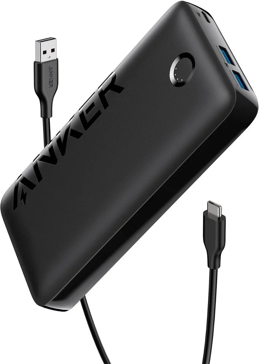 Restored Anker - Power Bank (20000mAh, 20W, 1-Port) - Black (Refurbished)