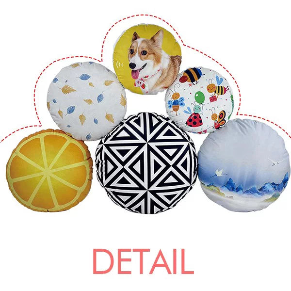 Greece Flag Facial Makeup Head Screang Cap Round Throw Pillow Home Decoration Cushion
