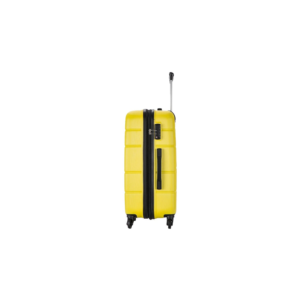 Plastic 4-Wheel Spinner Luggage Yellow (-)